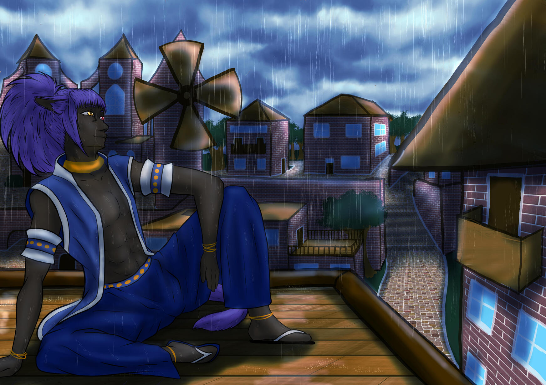 Full Body, Colored: $45 + Detailed Background: $20 = $65 total